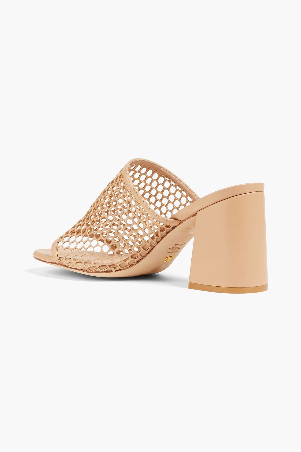 STUART WEITZMAN Mesh and leather mules