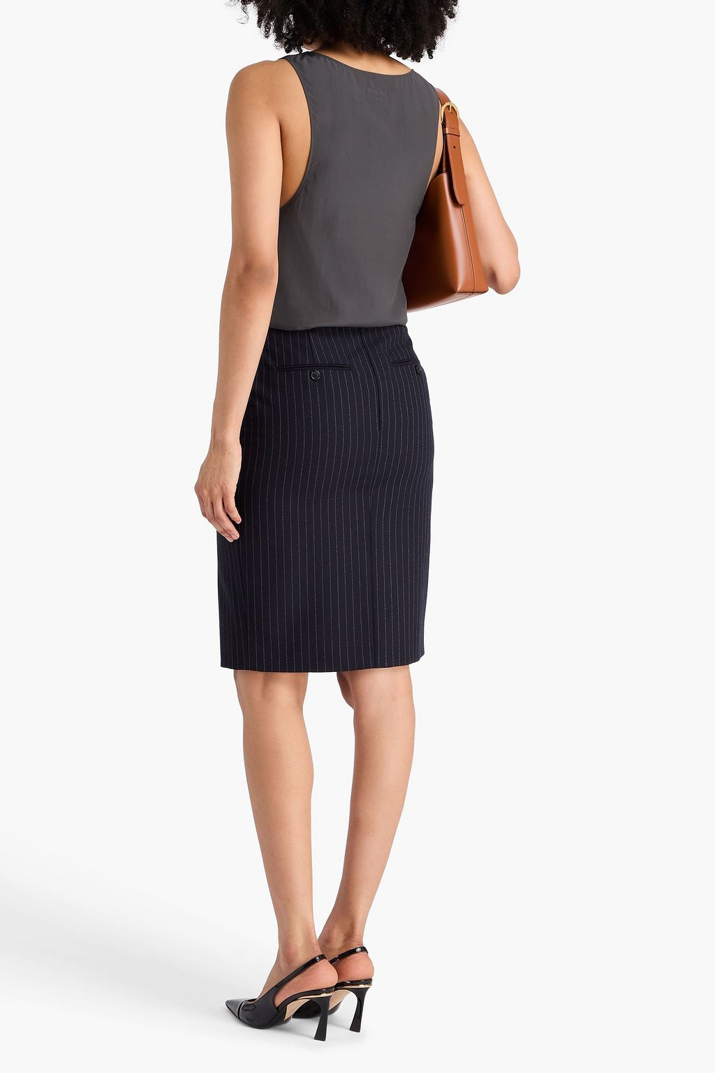SAINT LAURENT Silk crepe de chine tank
