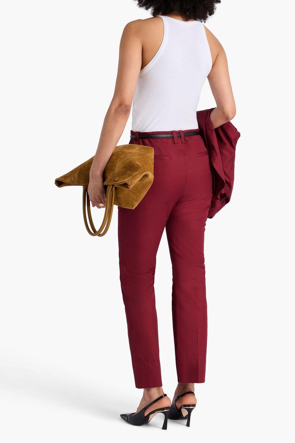 SAINT LAURENT Cotton-twill straight-leg pants