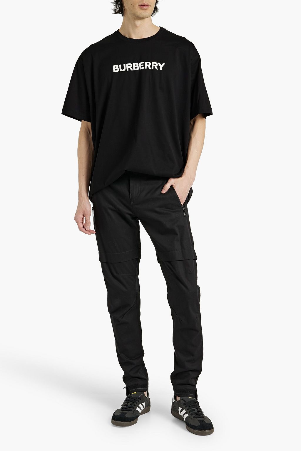 BURBERRY Logo-print cotton-blend jersey T-shirt