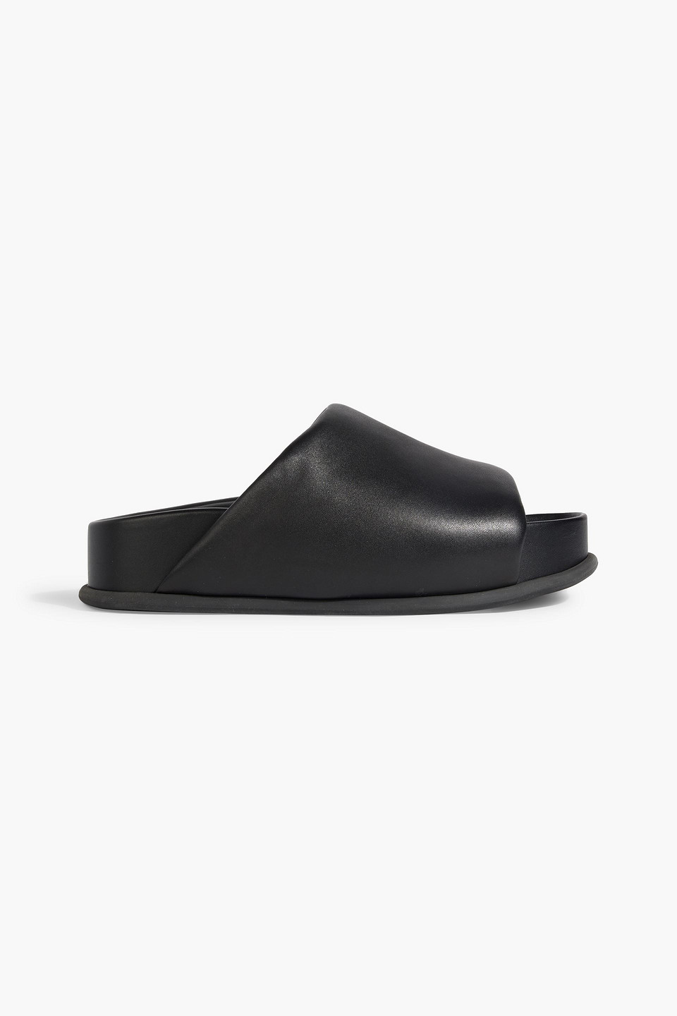 Freida padded leather platform slides