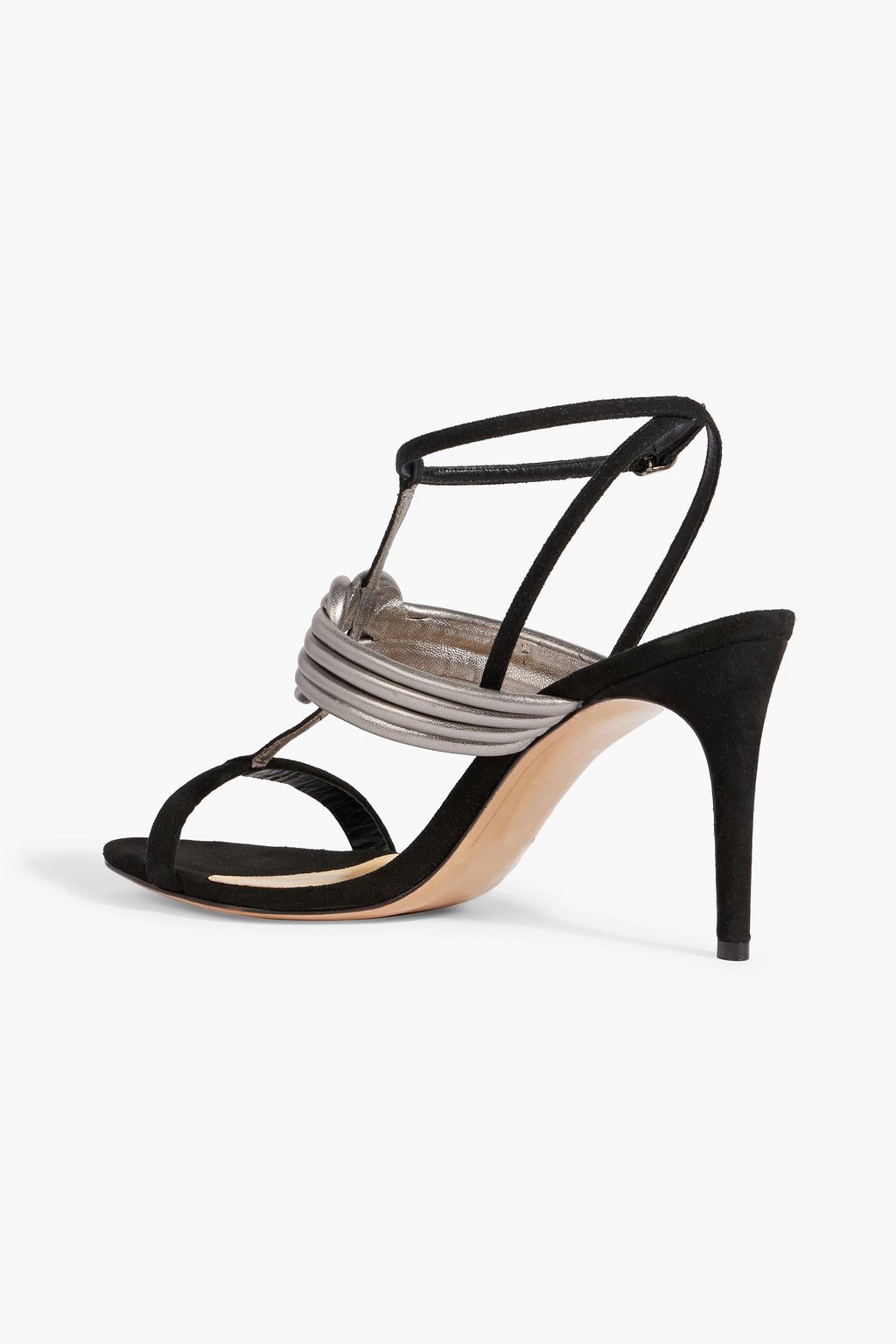 ALEXANDRE BIRMAN Knotted leather and suede sandals