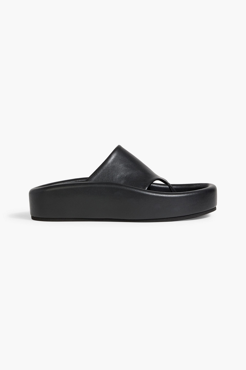 Mm6 Maison Margiela Faux Leather Sandals In Black