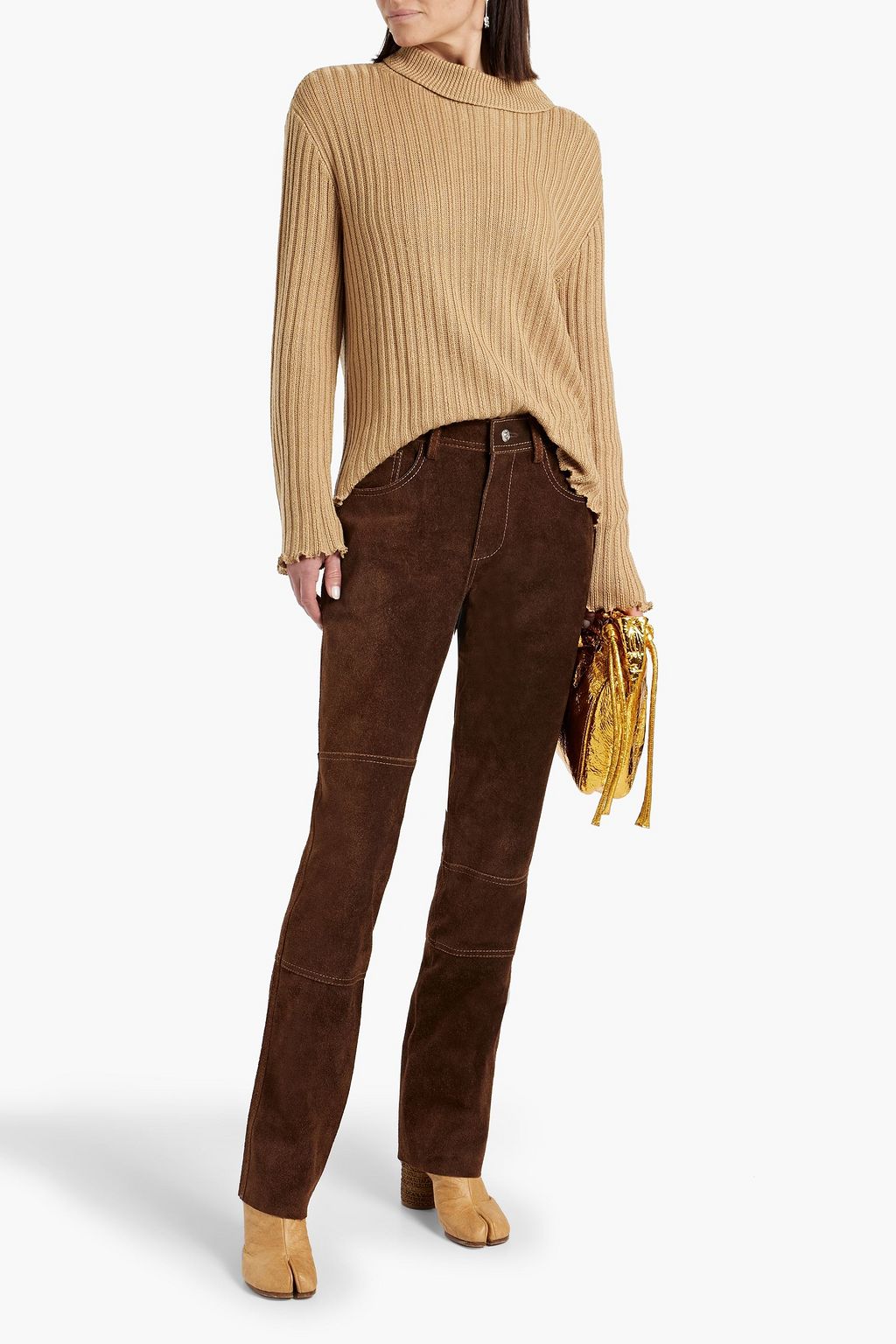 MAISON MARGIELA Ribbed wool-blend turtleneck sweater