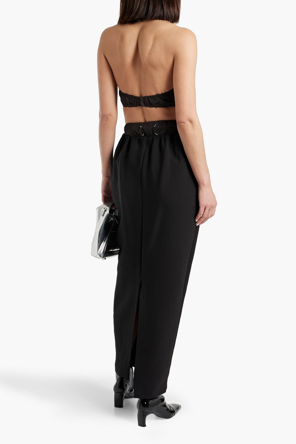 MAISON MARGIELA STRAPLESS CUTOUT COTTON-POPLIN BODYSUIT