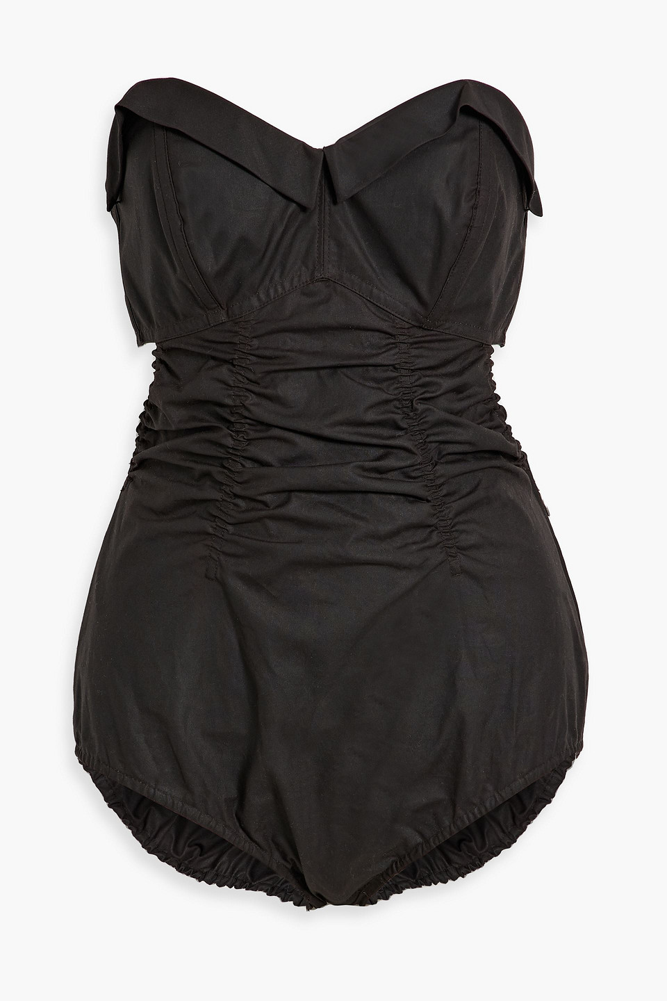 MAISON MARGIELA STRAPLESS CUTOUT COTTON-POPLIN BODYSUIT