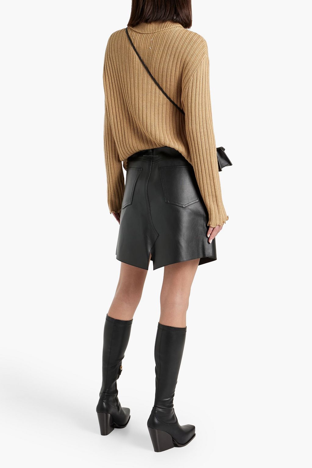 MM6 MAISON MARGIELA Leather mini skirt