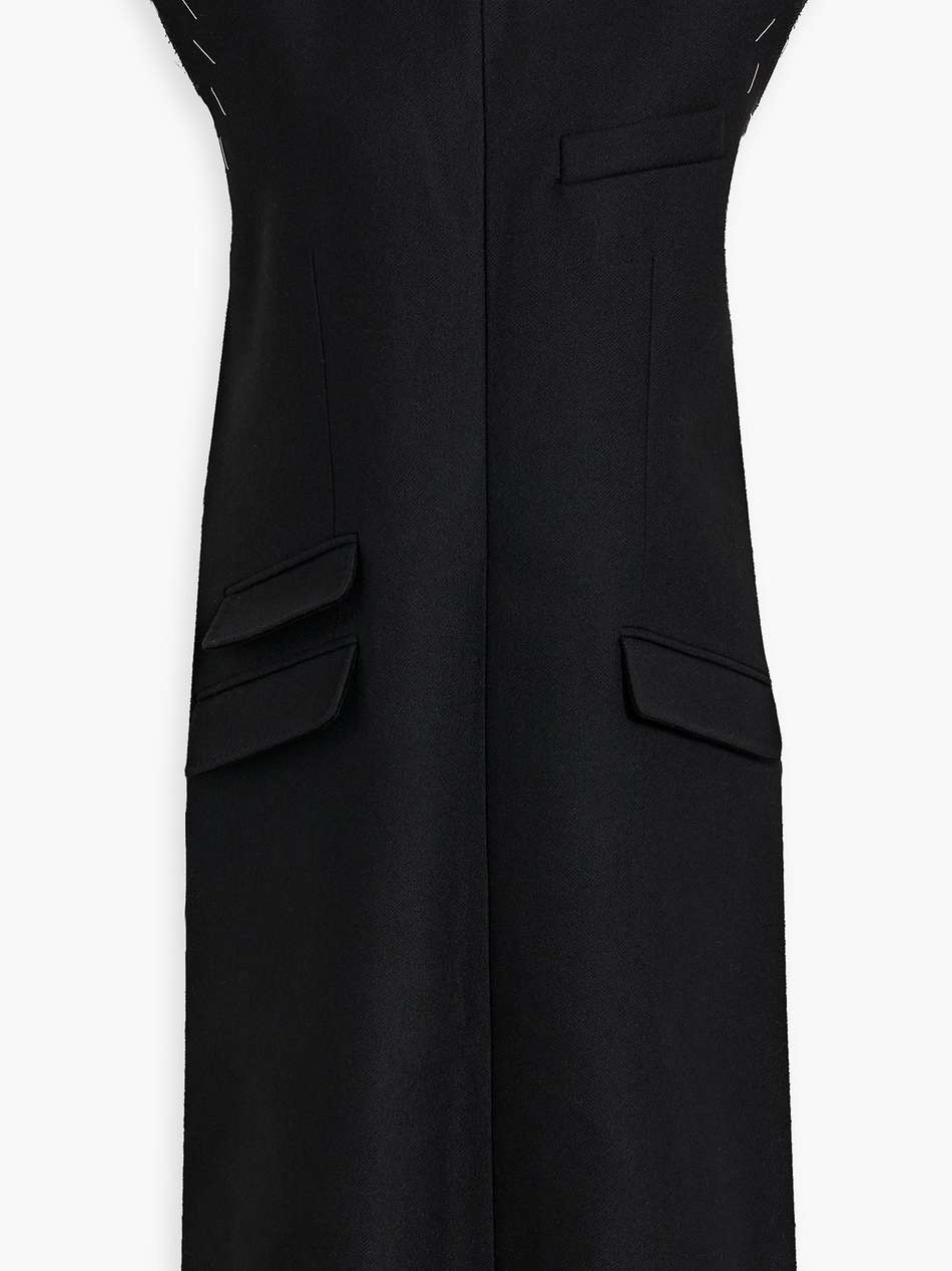 wool-felt midi dress
