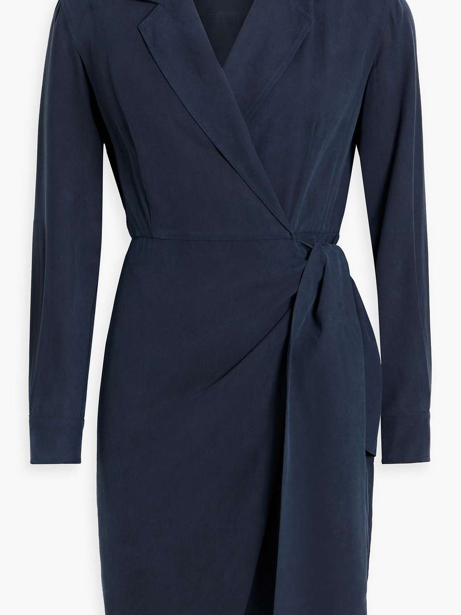 silk mini wrap dress