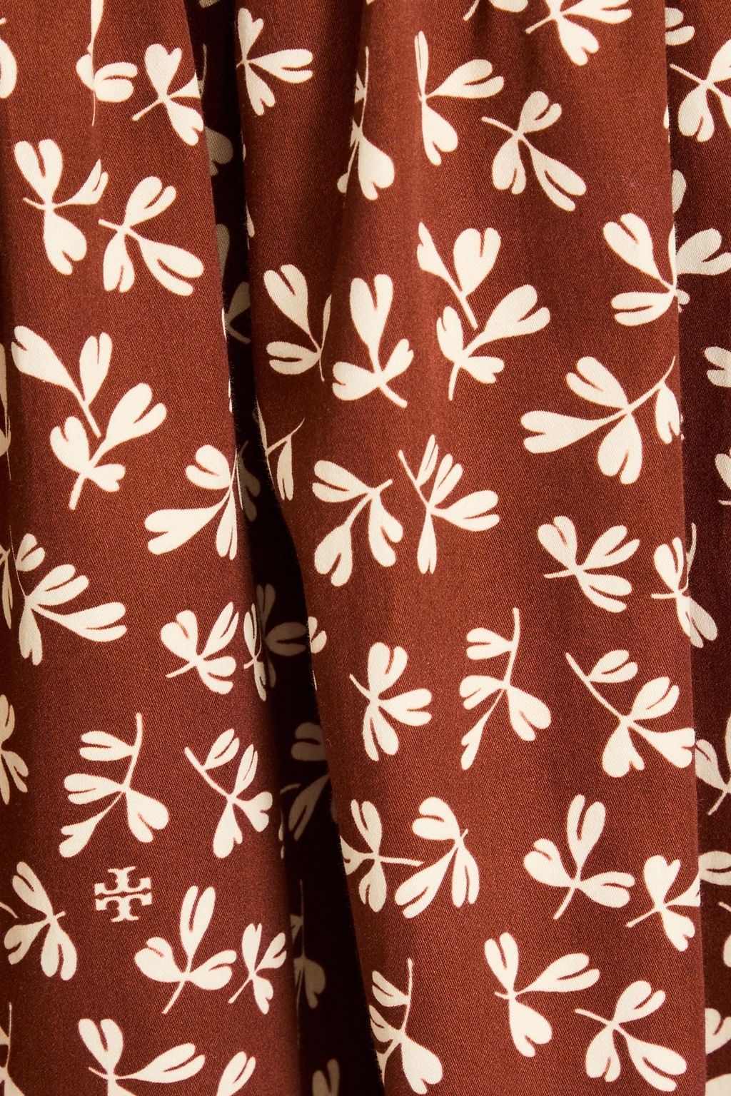 TORY BURCH Bedrucktes Minikleid aus Baumwolle mit Raffung