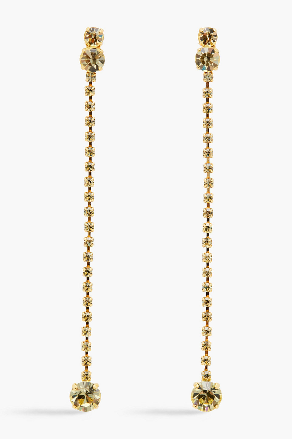 Magda Butrym Crystal Strand Drop Earrings In Gold