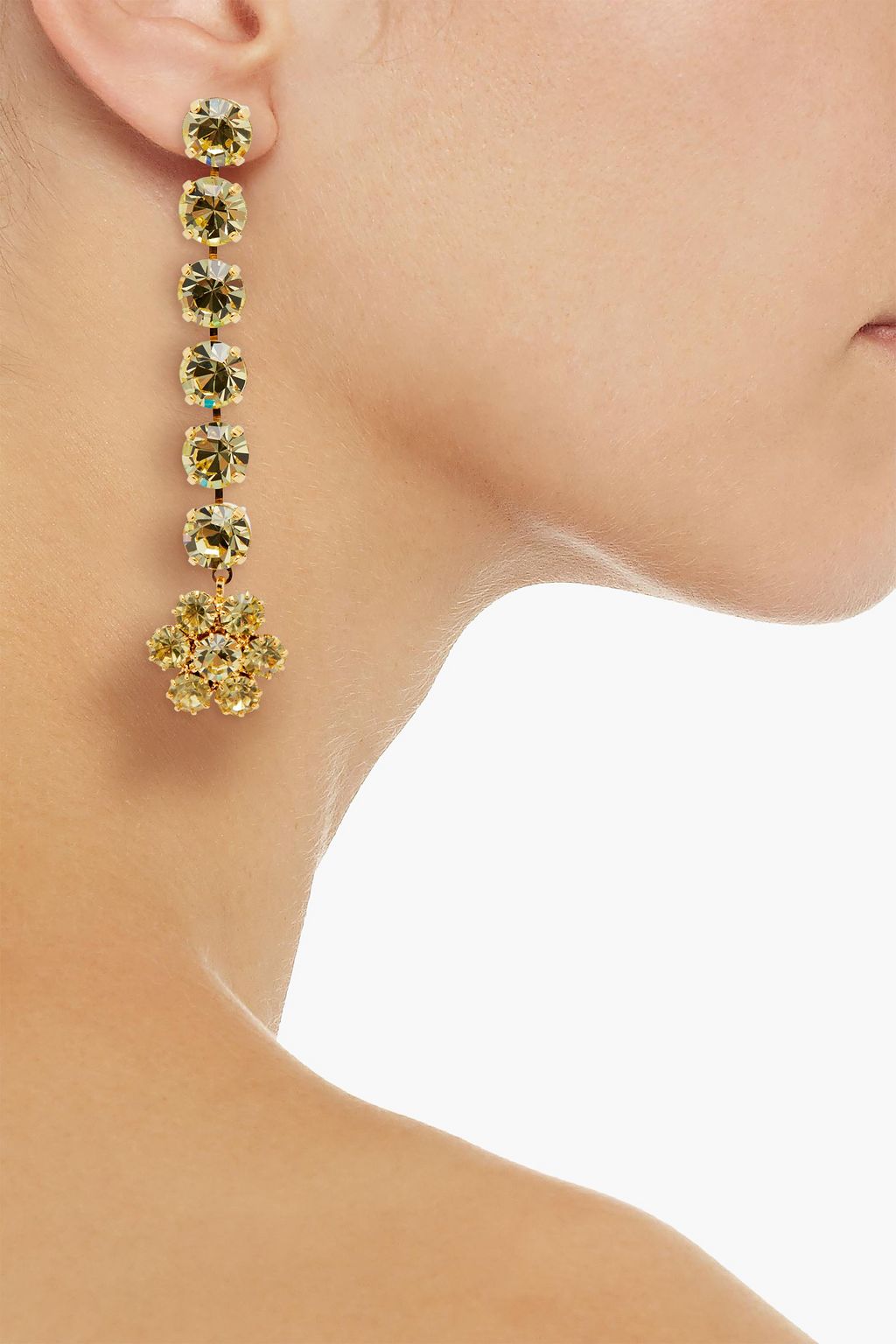MAGDA BUTRYM Gold-plated crystal earrings