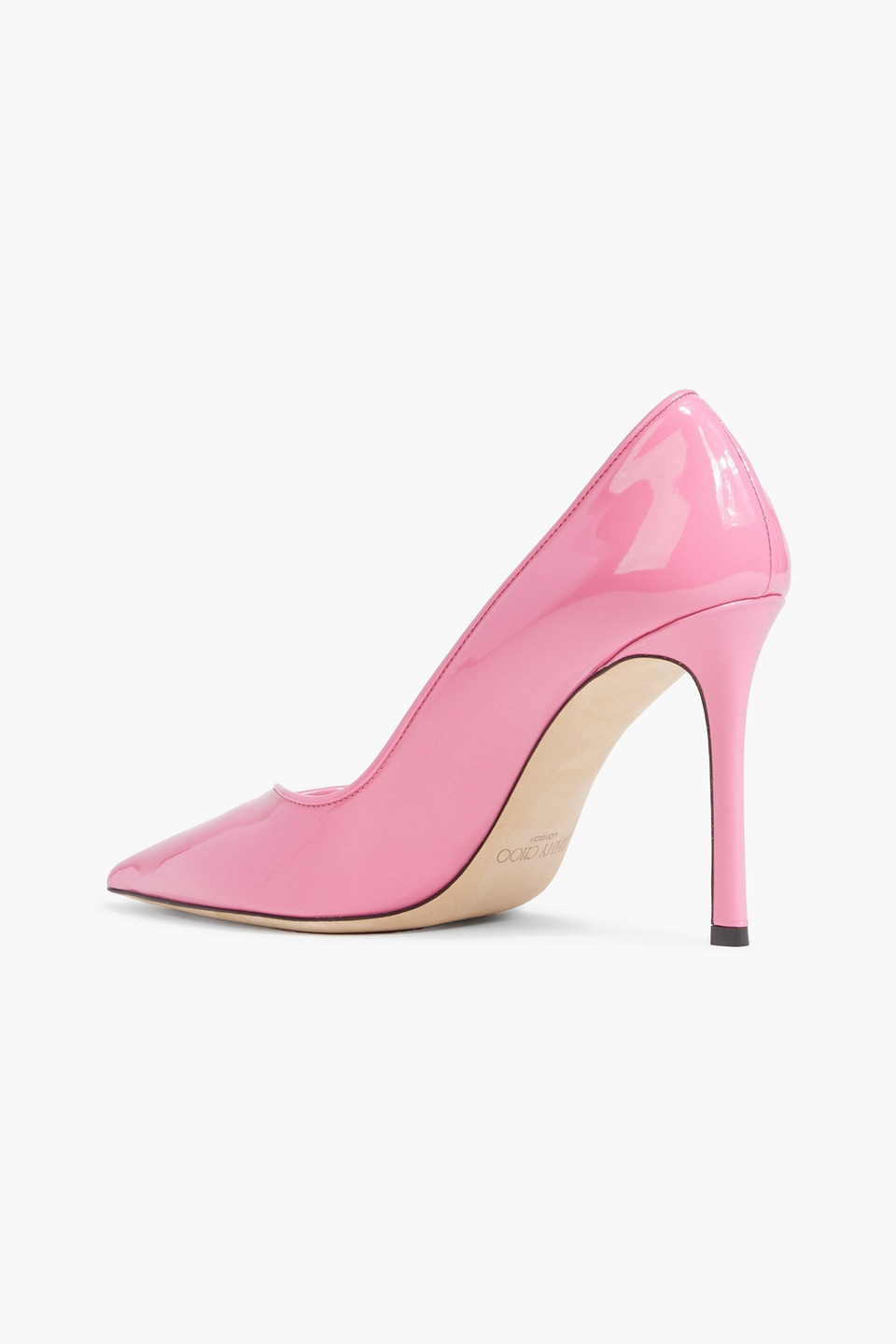 Shop Jimmy Choo Cass 95 Mesh And Patent-leather Pumps In Pink