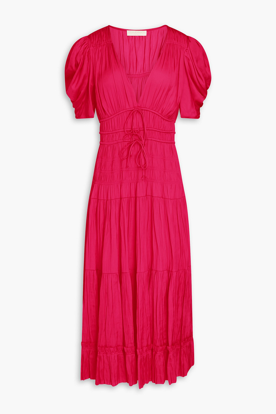 Ulla Johnson Daria Midi Dress In Fuchsiafarben