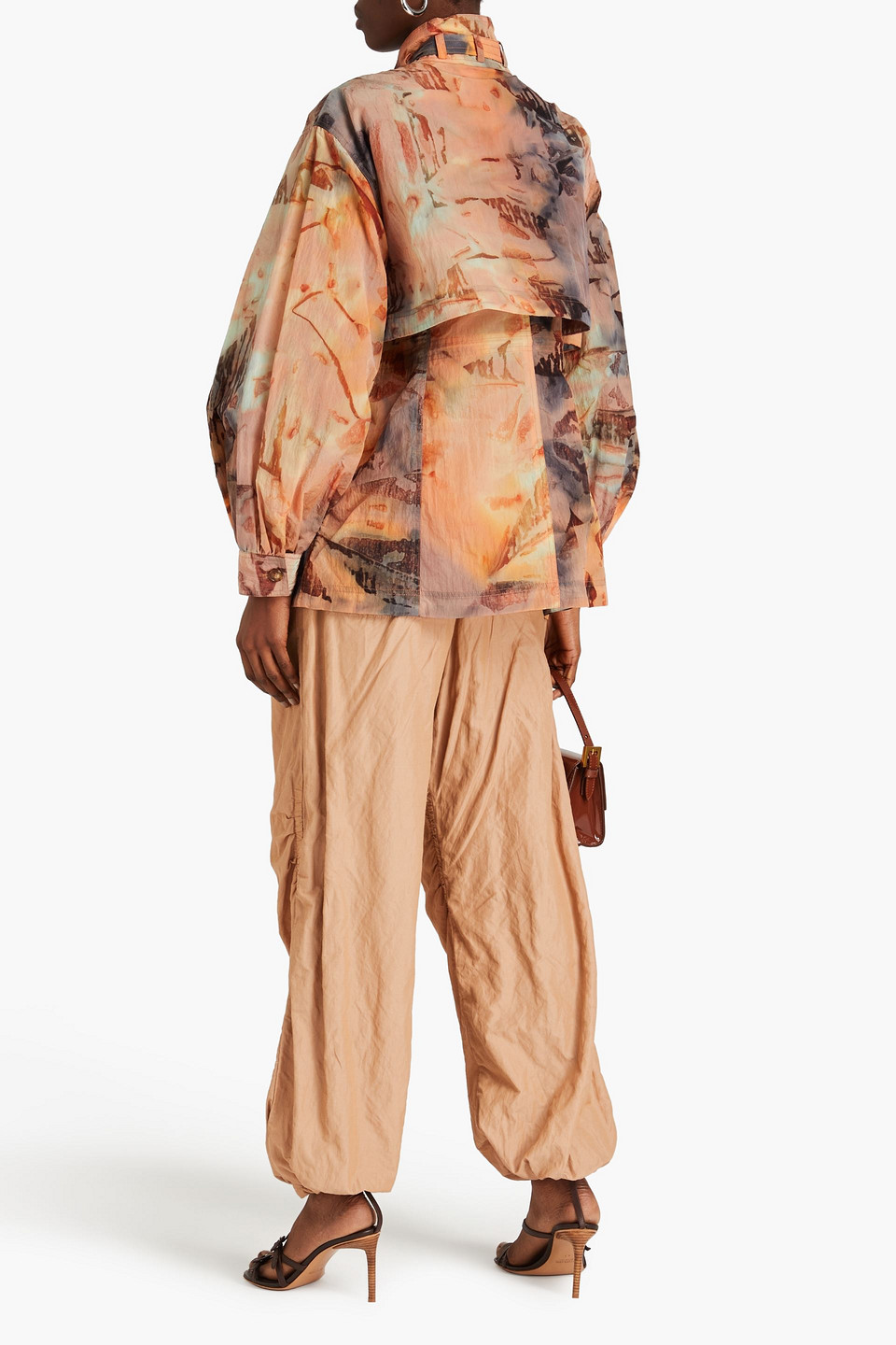 Shop Ulla Johnson Printed Shell Jacket In Orange