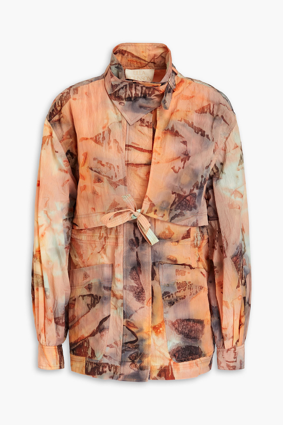 Ulla Johnson Printed Shell Jacket In Orange