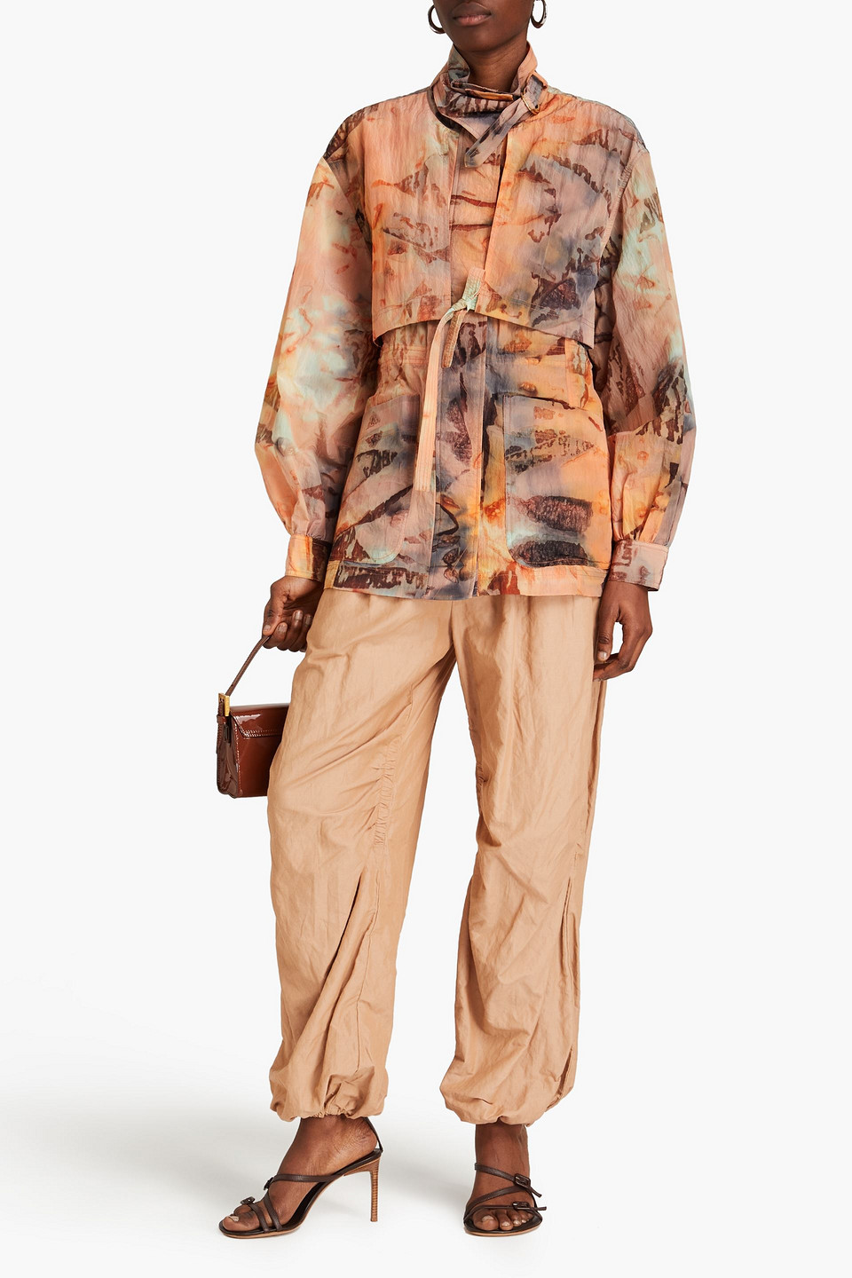 Shop Ulla Johnson Printed Shell Jacket In Orange