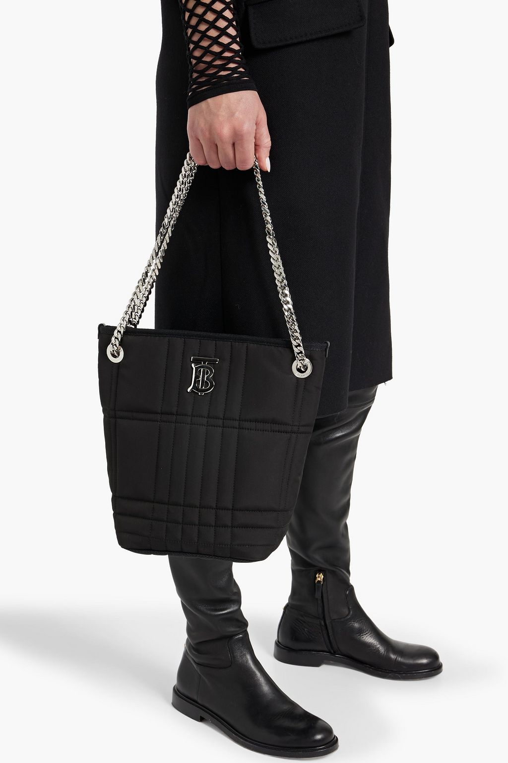BURBERRY Quilted shell shoulder bag
