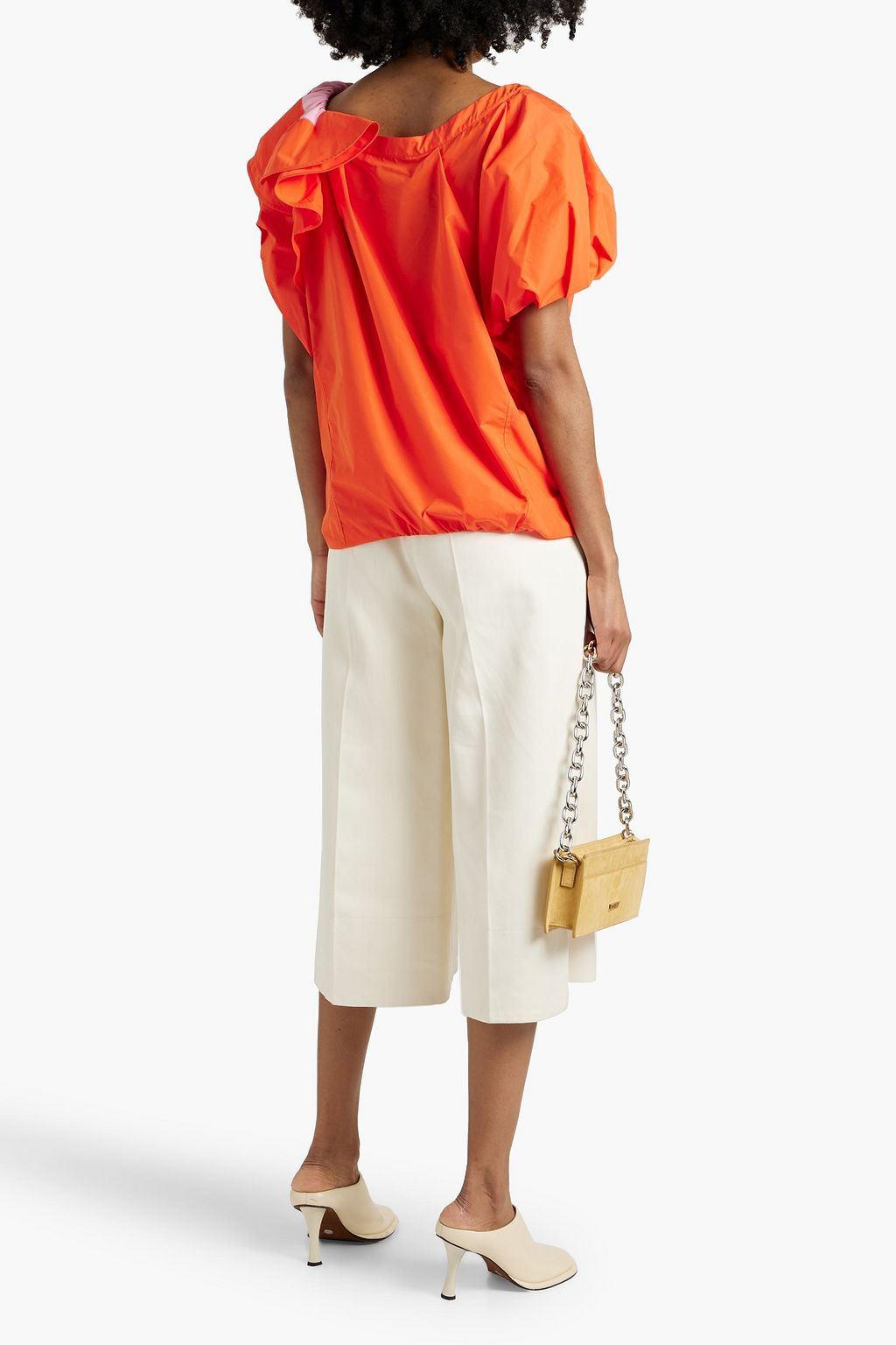 3.1 PHILLIP LIM Ruffled cotton-blend poplin top