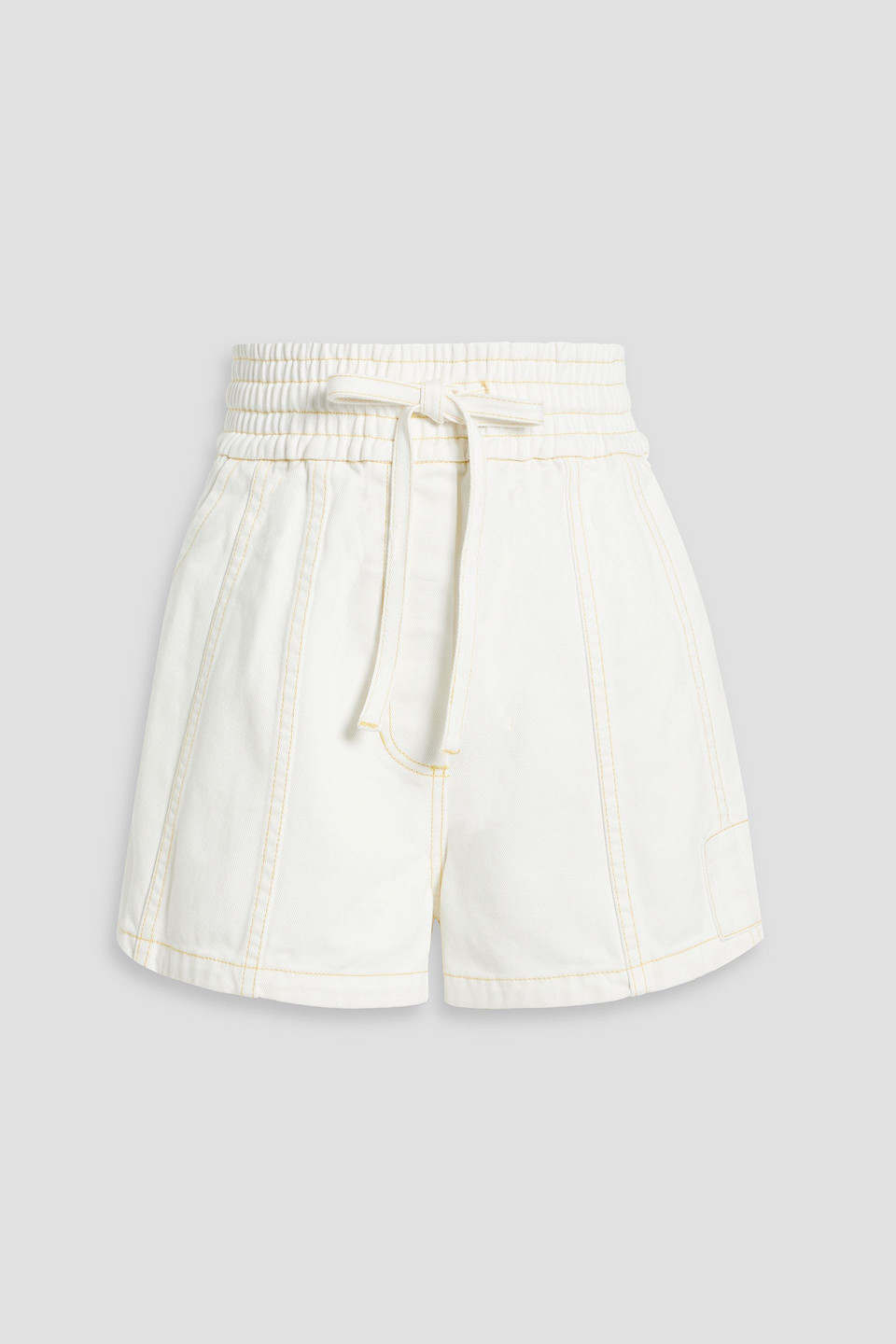 Shop 3.1 Phillip Lim Topstitched Denim Shorts In White