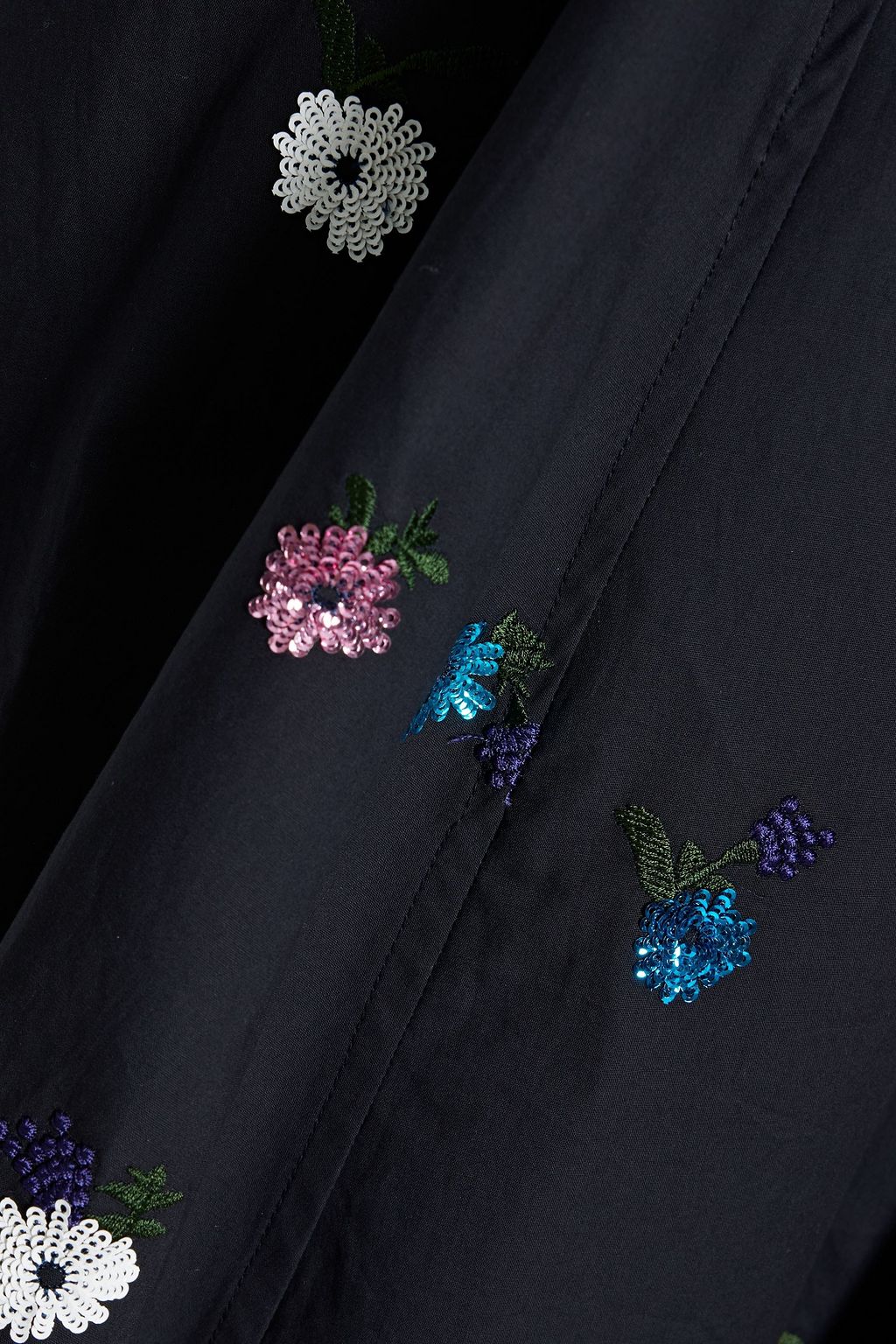 3.1 PHILLIP LIM فستان متوسط الطول مصنوع من قطن بوبلين بتصميم مزركش