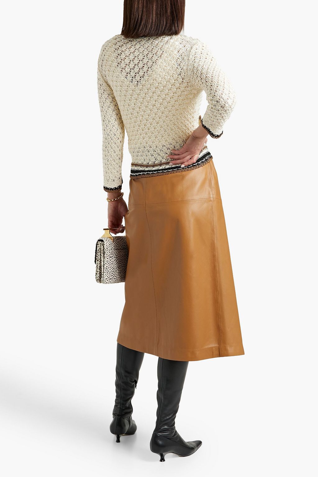 VALENTINO GARAVANI Studded crochet-knit cardigan