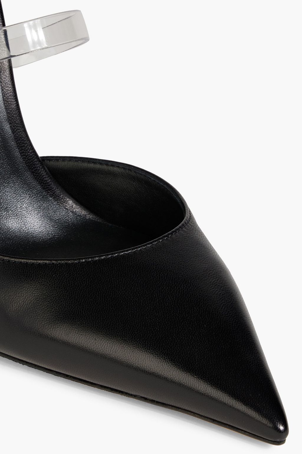 JIMMY CHOO Dreece 110 PVC-trimmed leather pumps