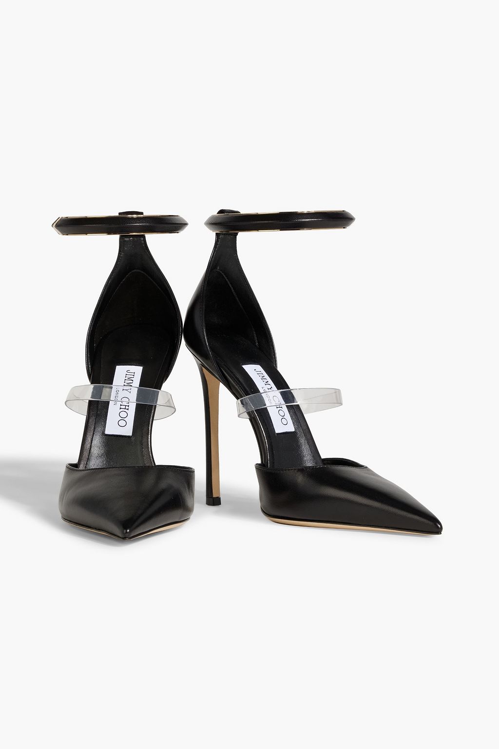 JIMMY CHOO Saeda 100 embellished satin pumps THE OUTNET