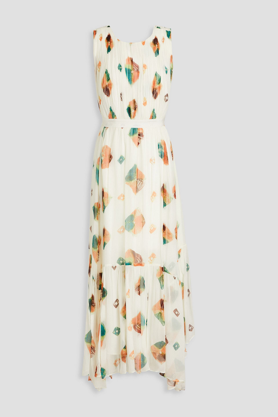 Sarai printed silk-crepon maxi dress