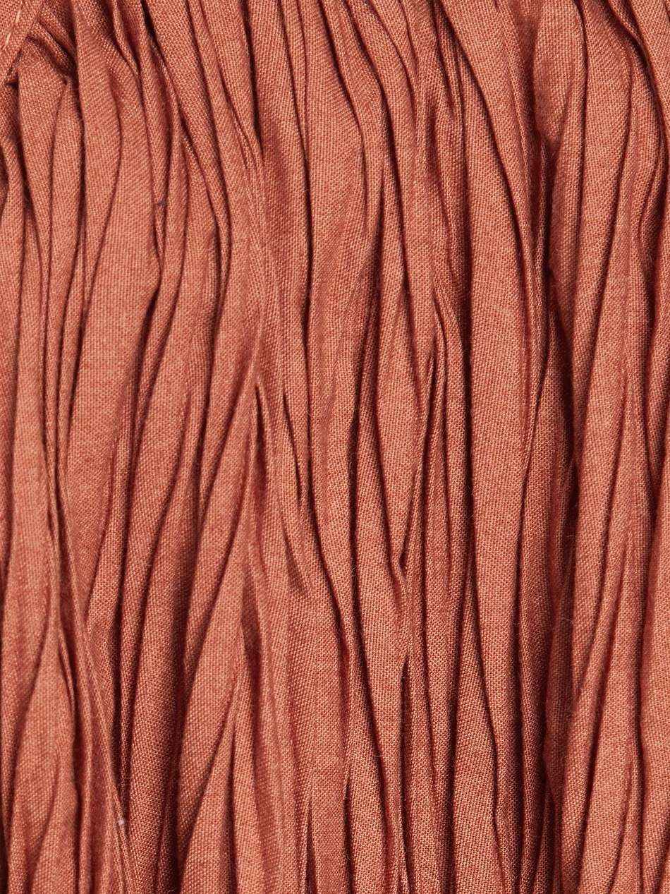 marika plissé-woven and ribbed stretch cotton and modal-blend jersey top