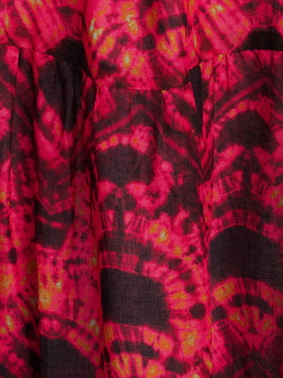 ottavia tie-dyed cotton-blend voile midi dress