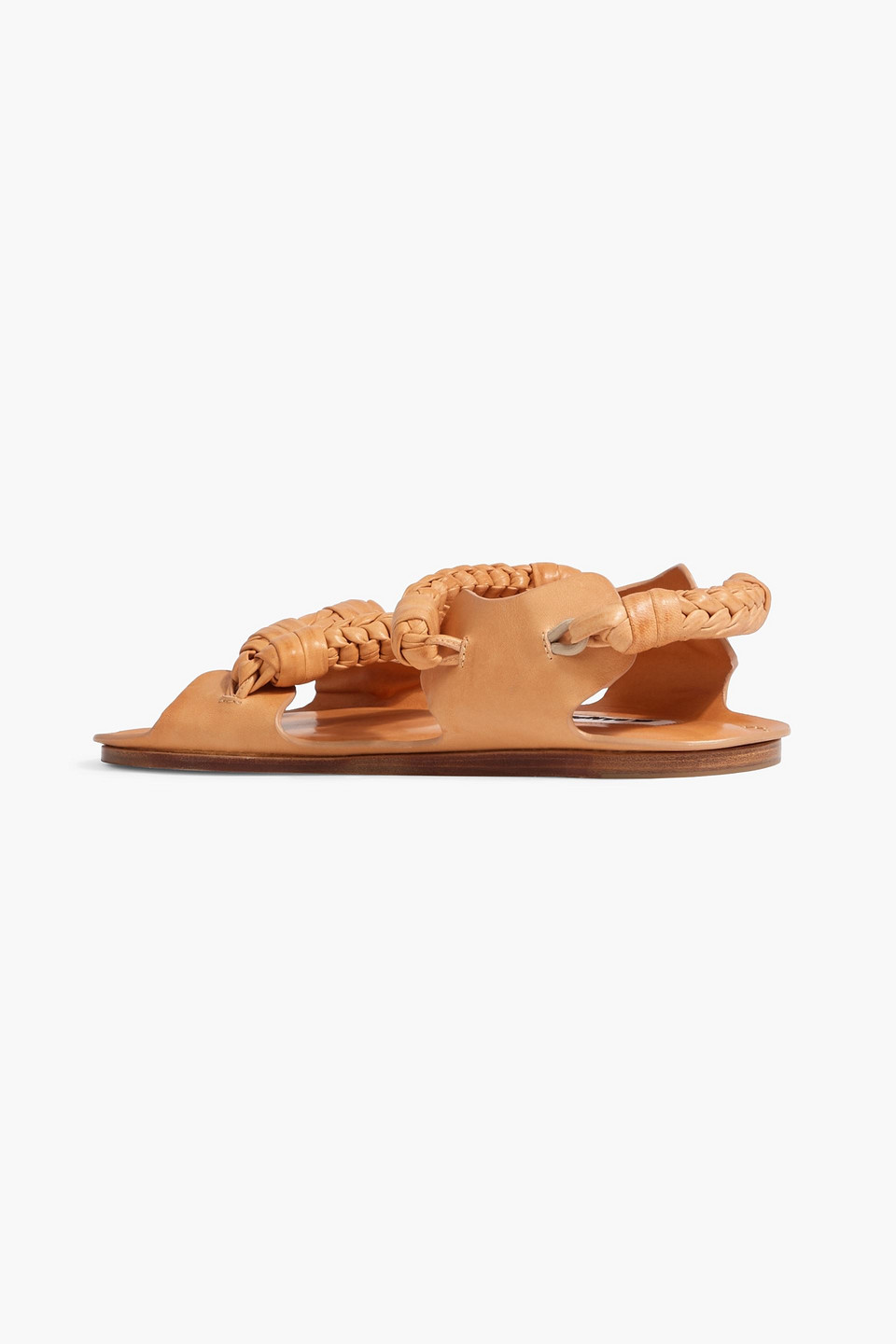 JIL SANDER BRAIDED LEATHER SANDALS 
