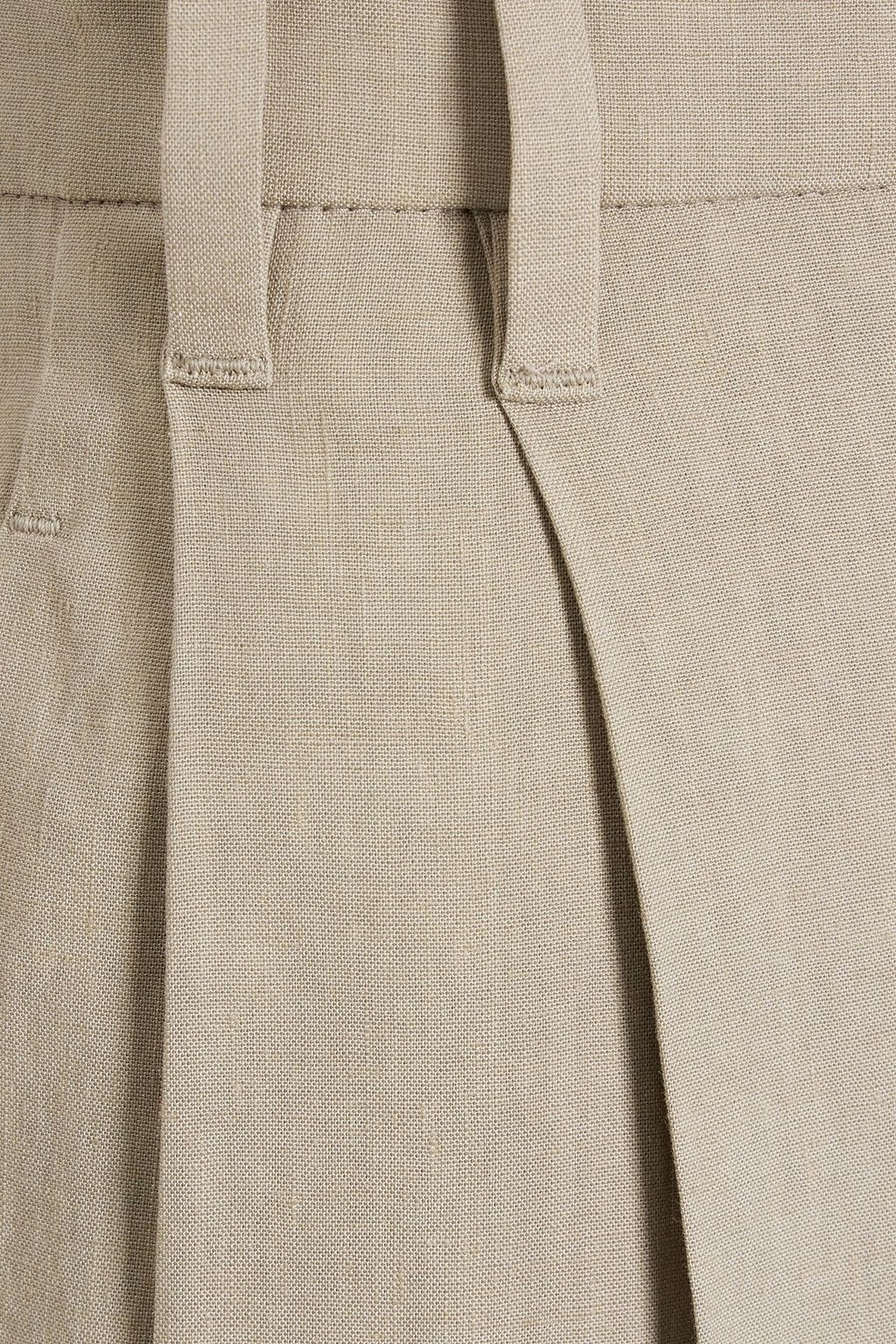 BRUNELLO CUCINELLI Bead-embellished linen-blend tapered pants