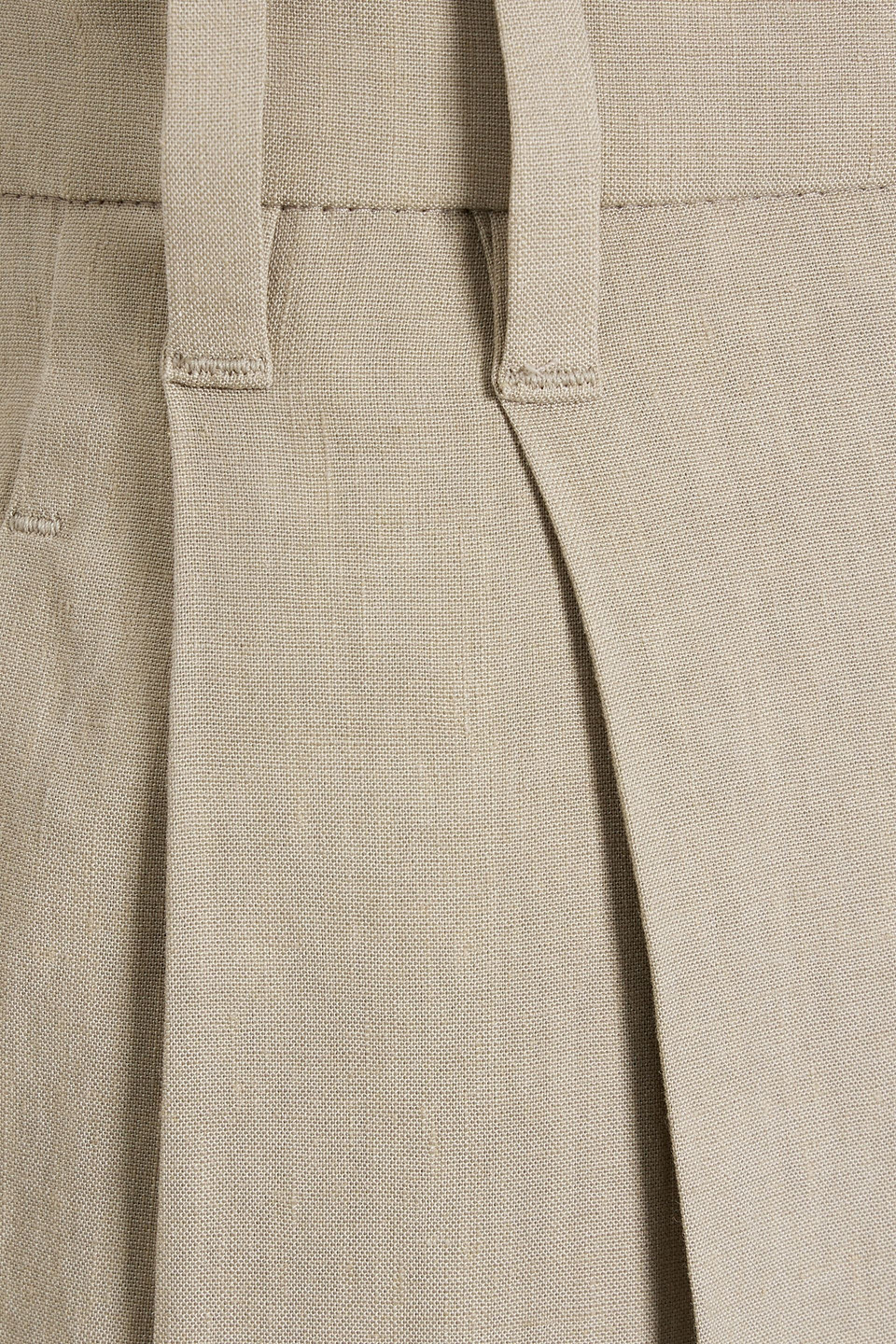 Shop Brunello Cucinelli Bead-embellished Linen-blend Tapered Pants In Neutral