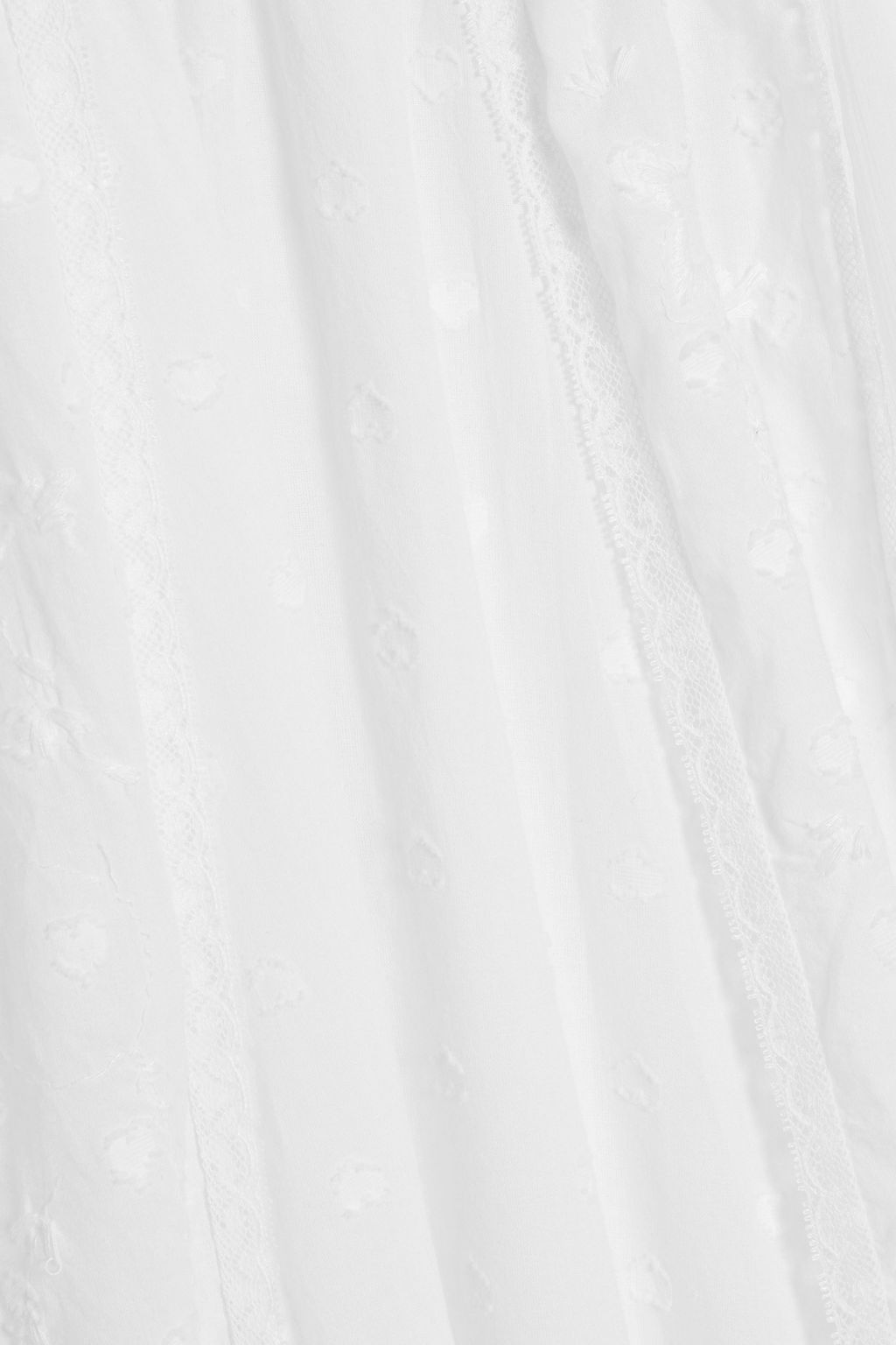 LOVESHACKFANCY Cutout fil coupé cotton-gauze and georgette maxi dress
