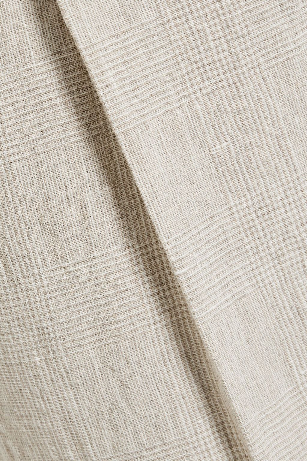 BRUNELLO CUCINELLI Checked linen-jacquard straight-leg pants