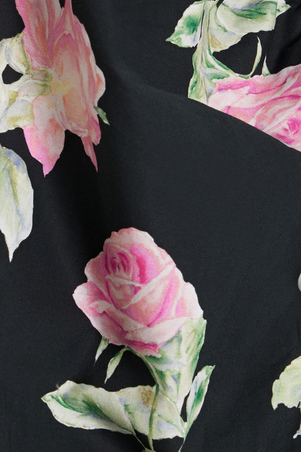 LOVESHACKFANCY Spirit cropped floral-print cotton-poplin and stretch-jersey top