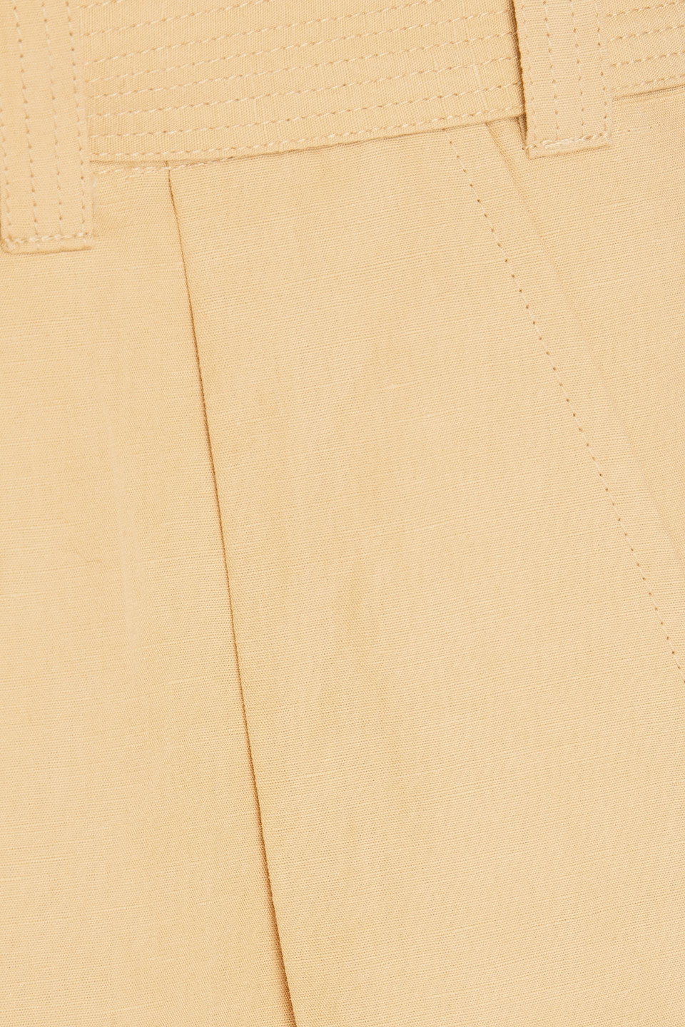 Ulla Johnson Gitana Belted Cotton, Linen And Silk-blend Wide-leg Pants In Sand