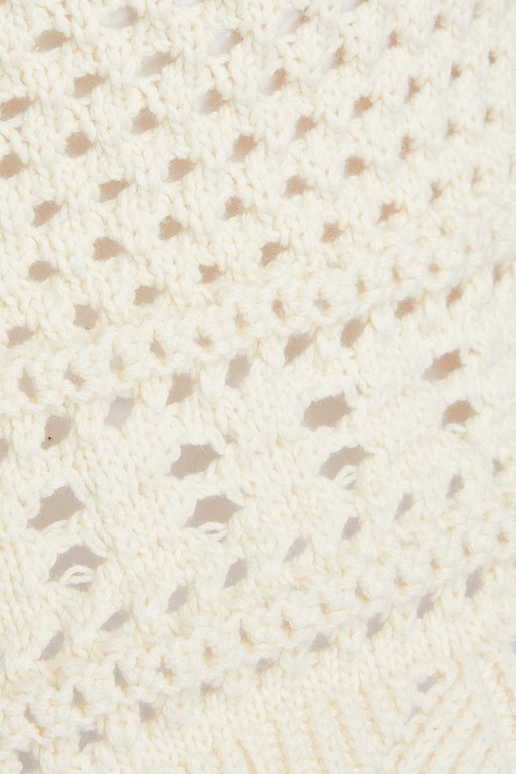 SOLID & STRIPED بلوزة قصيرة ’’ذا كارليل’’ بدون أكمام مصنوعة من القطن بحبكة كروشيه