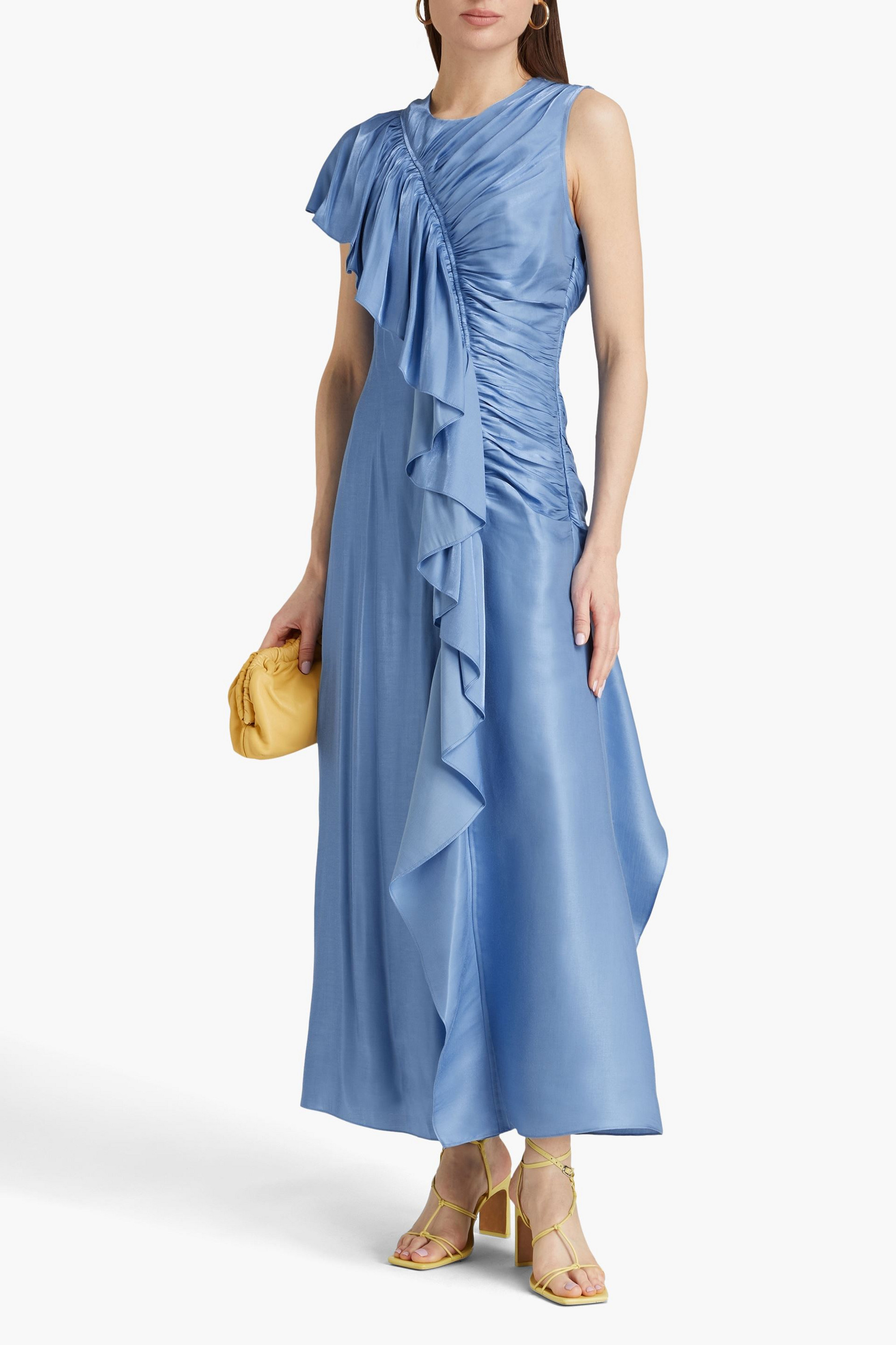 Ulla Johnson Lali ruffled satin maxi dress