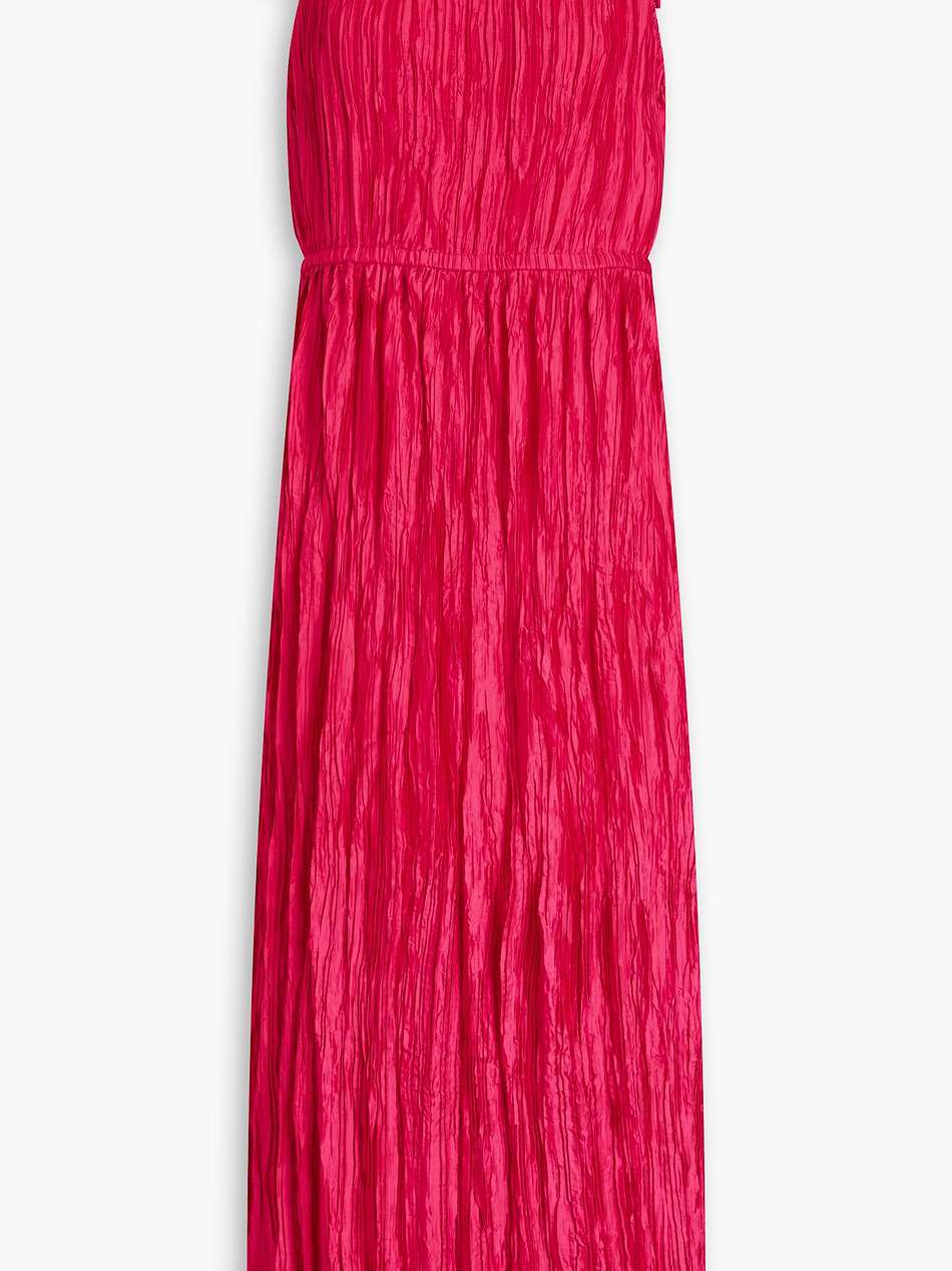 orla plissé-satin midi dress