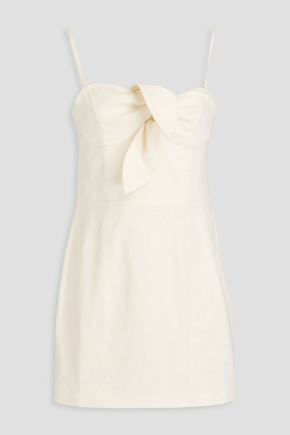 The Aurora knotted linen-blend mini dress