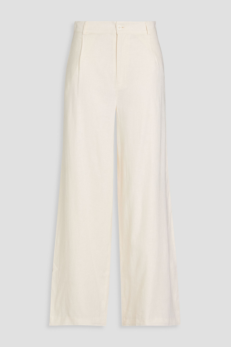 Solid & Striped Renata Linen-blend Wide-leg Pants In Ecru