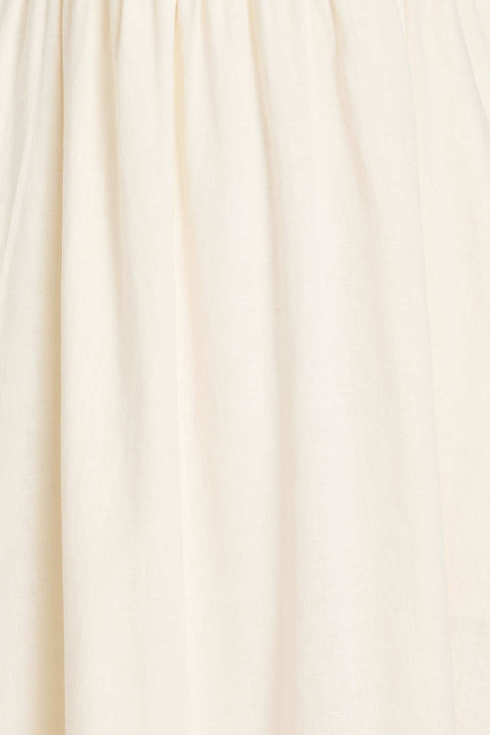 Solid & Striped Aurora Knotted Linen-blend Midi Dress In Ecru