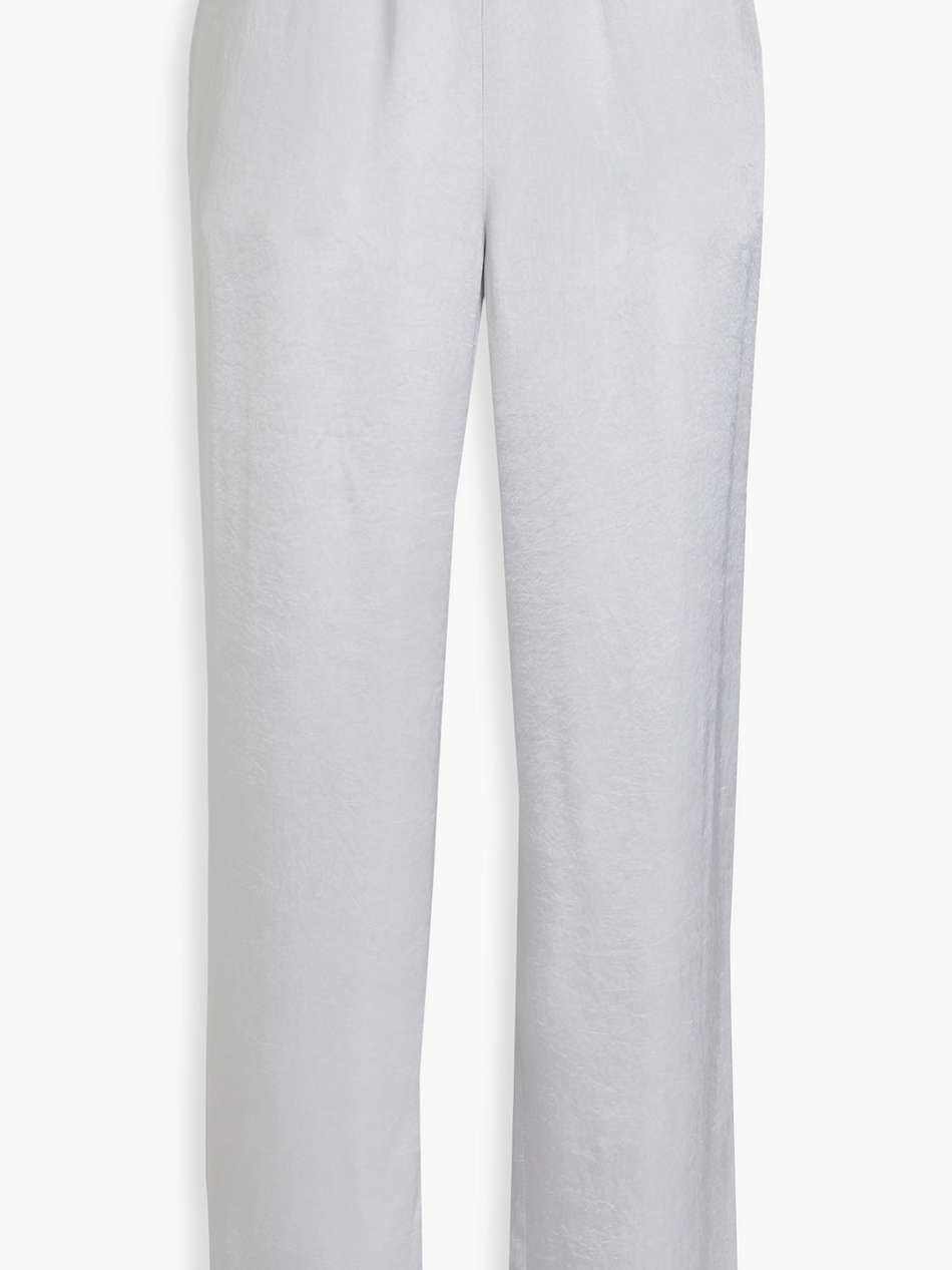 the ellis crinkled-satin straight-leg pants