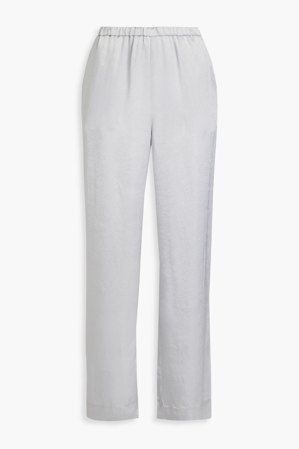 The Ellis crinkled-satin straight-leg pants