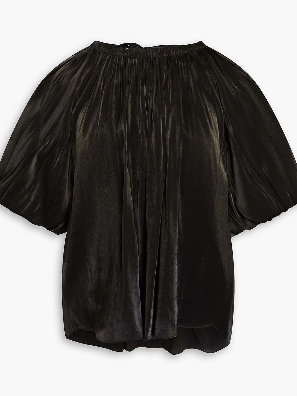 flo gathered satin top