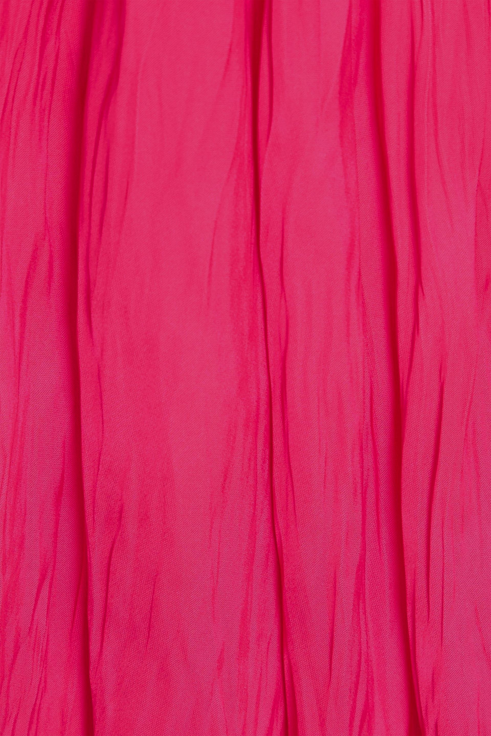 Shop Ulla Johnson Ruffled Crinkled Satin Top In Fuchsia