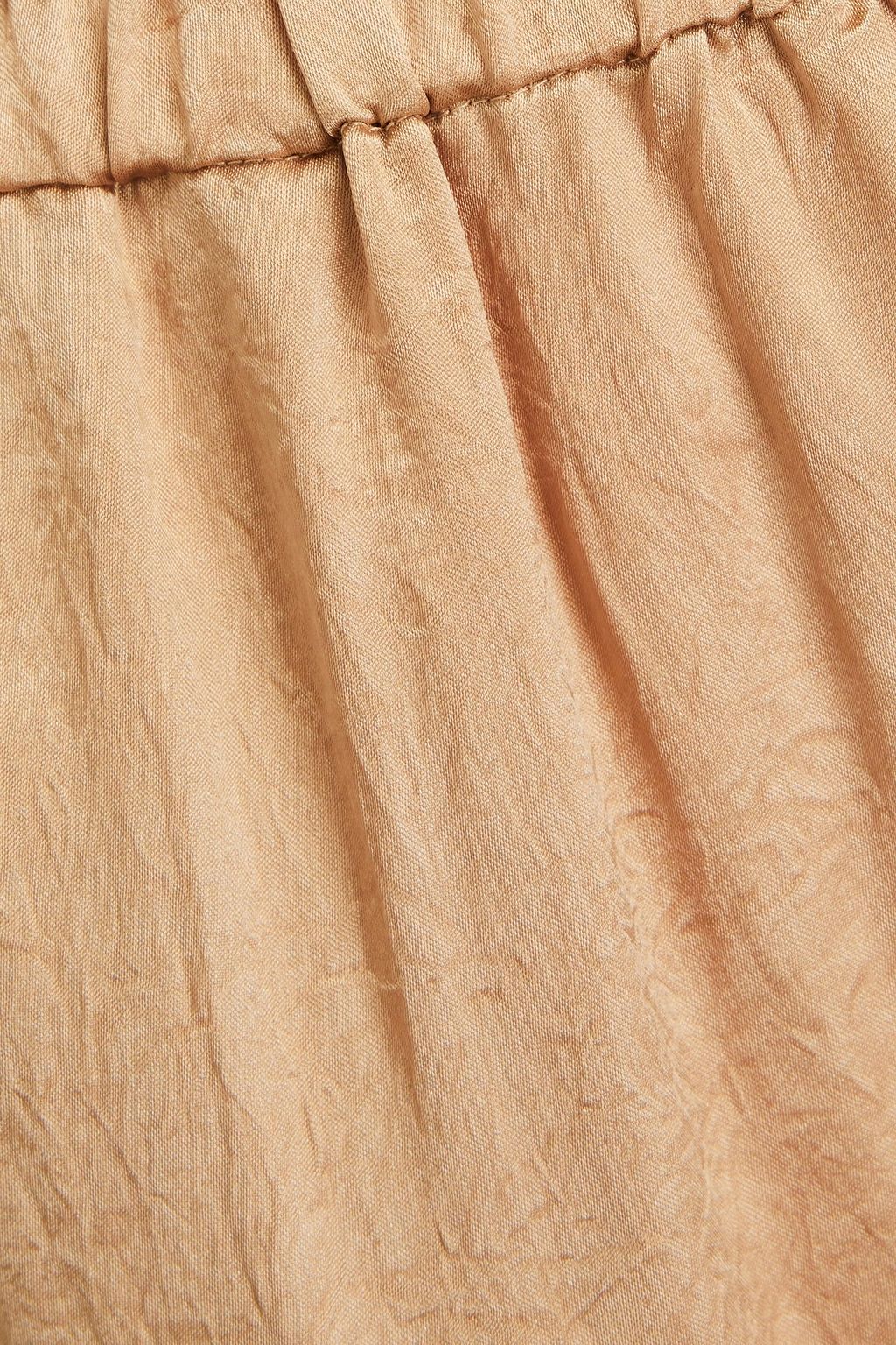 SOLID & STRIPED بنطال “ذا إليس” بأرجل مستقيمة مصنوع من الساتان المجعد