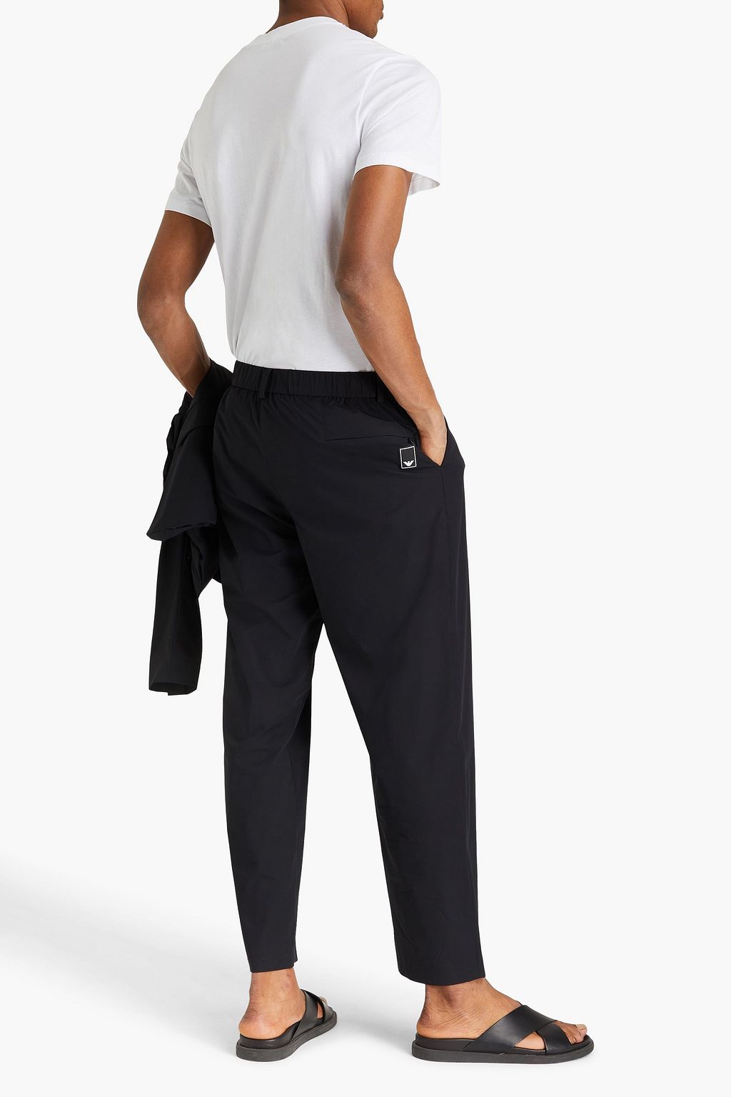 EMPORIO ARMANI Tapered stretch-shell pants